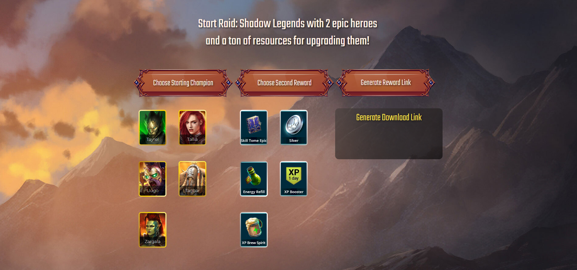 Raid Shadow Legends – Champion Picker